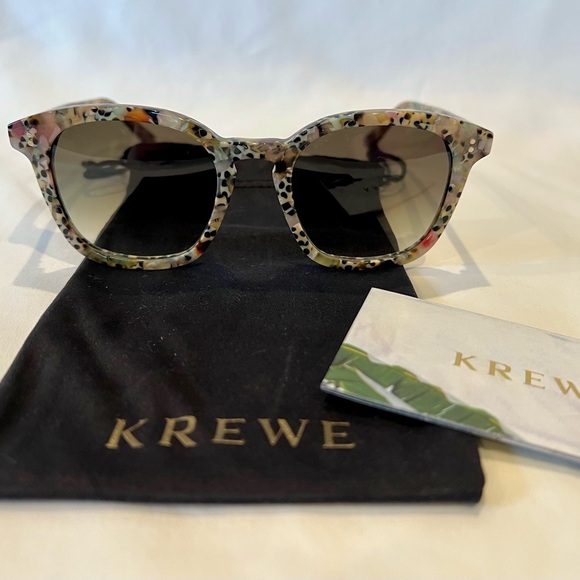 New KREWE Multicolor Sunglasses, Prytania poppy w/ dark green gradient lens - Picture 5 of 9